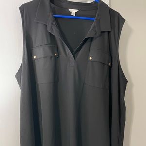 Sleeveless blouse black